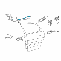 OEM 2005 Hyundai XG350 Rod Assembly-Rear Door Safety Lock, L Diagram - 81470-39020