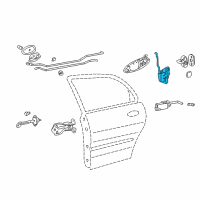 OEM Hyundai XG350 Latch Assembly-Rear Door, LH Diagram - 81410-39000