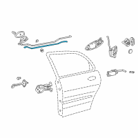 OEM 2005 Hyundai XG350 Rear Door Inside Handle Rod, Left Diagram - 81471-39020