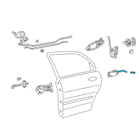 OEM Hyundai XG350 Rod Assembly-Rear Door Actuator, LH Diagram - 81450-39020