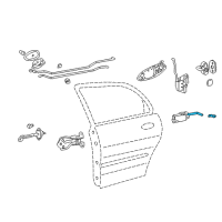 OEM 2001 Hyundai XG300 Rod Assembly-Rear Door Actuator, LH Diagram - 81450-39020