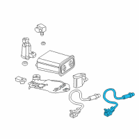 OEM 2009 GMC Envoy Rear Oxygen Sensor Diagram - 12609477