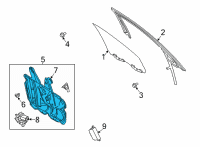 OEM 2021 Lincoln Corsair REGULATOR - WINDOW - LESS MOTO Diagram - LJ7Z-5823208-A