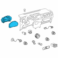 OEM 2016 Toyota Yaris Cluster Assembly Diagram - 83800-0UD20