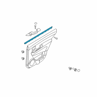 OEM 2008 Kia Rondo WEATHERSTRIP-Rear Door Belt Inside Diagram - 833311D000S8