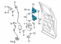 OEM 2021 Ford F-150 Hinge Assembly Diagram - FL3Z-1826800-B