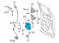 OEM 2022 Ford F-150 HANDLE ASY - DOOR - INNER Diagram - ML3Z-1822600-AA
