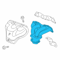 OEM Honda CR-V Manifold, Exhuast Diagram - 18100-RZA-000