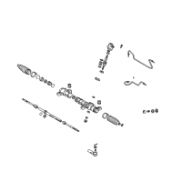 OEM Pontiac Seal, Steering Gear Pinion Shaft Diagram - 88971096