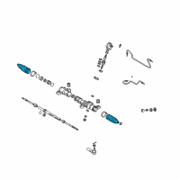 OEM 2003 Pontiac Vibe Boot, Steering Gear Diagram - 88971114