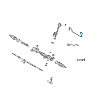 OEM 2003 Pontiac Vibe Pipe, Steering Gear Diagram - 88971109