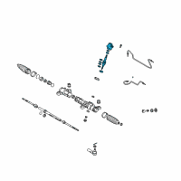 OEM 2007 Pontiac Vibe Housing, Steering Gear Pinion Shaft Diagram - 88971095