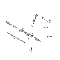 OEM 2008 Pontiac Vibe Bearing, Steering Gear Pinion Shaft Diagram - 94855005