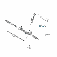 OEM 2007 Pontiac Vibe Pipe, Steering Gear Diagram - 88971110