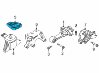 OEM 2022 Kia Carnival Bracket-Engine Mtg S Diagram - 21825R0500