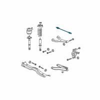 OEM Lincoln Tie Rod Assembly Diagram - 6L1Z-5A972-A