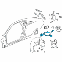 OEM Cadillac CTS Actuator Diagram - 25907014