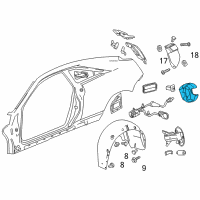 OEM 2014 Cadillac CTS Fuel Pocket Diagram - 20802745