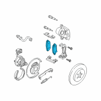 OEM 2003 Oldsmobile Alero Pad Kit, Rear Disc Brake Diagram - 19152685