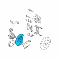 OEM 2003 Chevrolet Monte Carlo Shield-Parking Brake Actuator Splash Diagram - 25990085