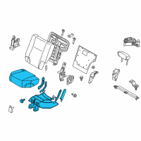 OEM 2003 Nissan Murano Cushion Assy-Rear Seat, LH Diagram - 88350-CA601