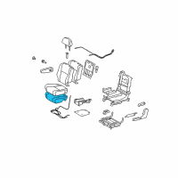 OEM 2008 Toyota Highlander Seat Cushion Pad Diagram - 71612-0E040