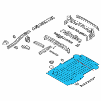 OEM Nissan Floor Re Front Diagram - G4512-3LMAC