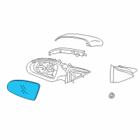 OEM 2020 Kia Optima Outside Rear View G/Holder Assembly, Left Diagram - 87611A8100