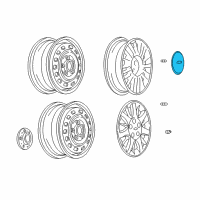 OEM 2002 Chevrolet Impala Wheel Trim CAP Diagram - 9592877