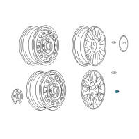 OEM 2002 Chevrolet Monte Carlo Wheel Nut Cap *Argent (Hexagon H*Argent Diagram - 9593233