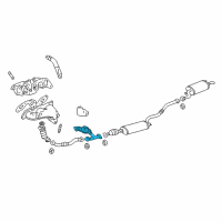 OEM 1999 Lexus RX300 Front Exhaust Pipe Assembly Diagram - 17410-20201