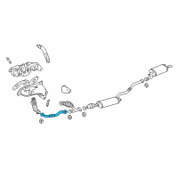 OEM Lexus Front Exhaust Pipe Assembly No.2 Diagram - 17450-20072