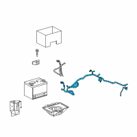 OEM 2009 Cadillac XLR Cable Asm, Battery Positive Diagram - 88987107