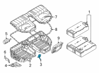 OEM 2017 BMW 740e xDrive RETAINING BRACKET REAR RIGHT Diagram - 61-25-8-614-775