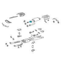 OEM 2009 Lexus LS600h Damper, Exhaust Pipe Diagram - 17581-38020