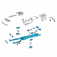 OEM 2009 Lexus LS600h Front Exhaust Pipe Assembly Diagram - 17410-38252