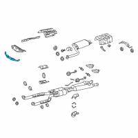 OEM 2012 Lexus LS600h Bracket Sub-Assy, Exhaust Pipe NO.1 Support Diagram - 17506-38100