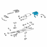 OEM 2013 Lexus LS460 Insulator, Main Muffler Heat, LH Diagram - 58328-50031