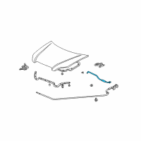 OEM Honda CR-V Stay, Hood Opener Diagram - 74145-S9A-000