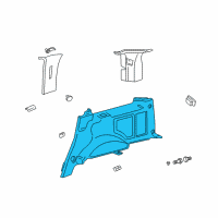 OEM 2004 Lincoln Navigator Quarter Trim Panel Diagram - 4L7Z-7831012-AAB