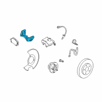 OEM 2014 Cadillac SRX Caliper Support Diagram - 25870698