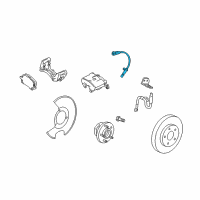 OEM Cadillac SRX Front Speed Sensor Diagram - 15921849