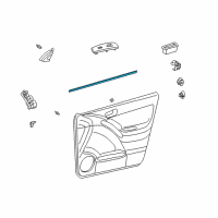 OEM Pontiac Vibe Sealing Strip, Front Side Door Window Inner Diagram - 88970358