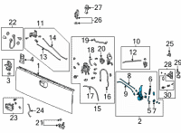 OEM Honda Set, Hinge R Tail Gate Diagram - 68741-T6Z-315