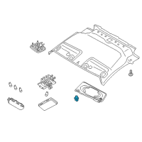 OEM Chevrolet Sunvisor Holder Diagram - 19317019