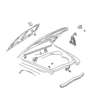 OEM 2002 Dodge Dakota Hood Release Latch Diagram - 55256496AE