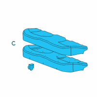 OEM 2015 Buick LaCrosse Seat Cushion Pad Diagram - 26207101