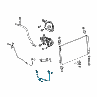 OEM 2015 GMC Sierra 3500 HD Front AC Hose Diagram - 23369104