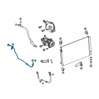 OEM 2017 GMC Sierra 2500 HD Evaporator Tube Diagram - 22967992