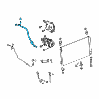 OEM GMC Sierra 2500 HD Rear AC Hose Diagram - 22967987